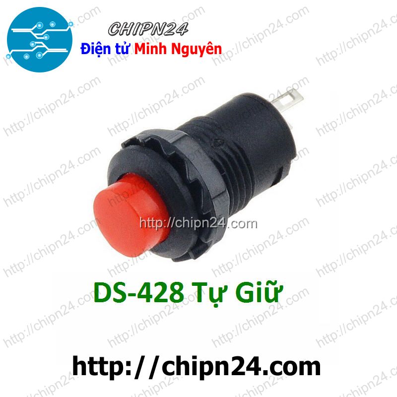 Nút nhấn tự giữ ds-428 đỏ