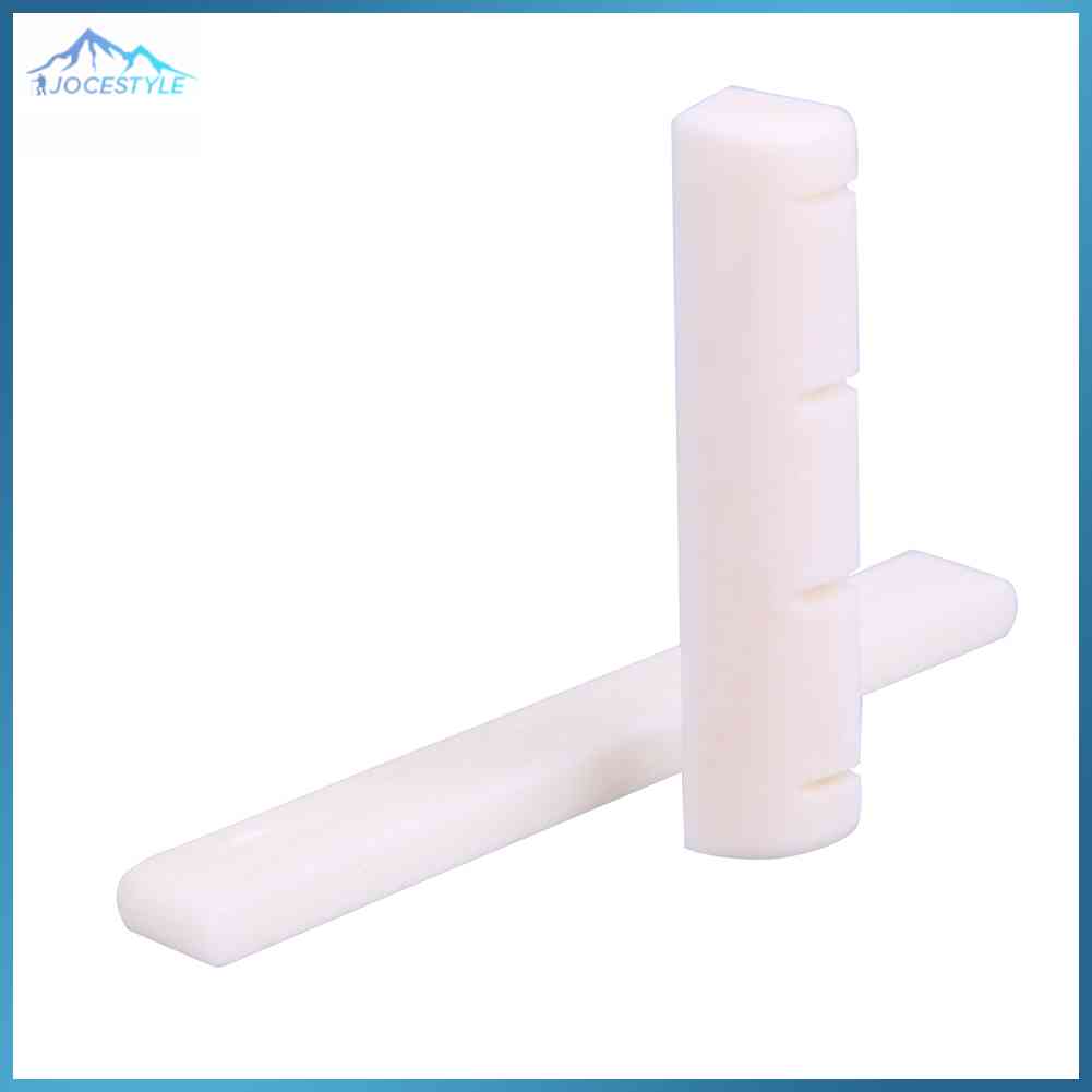 Beige Buffalo Bone Bridge Saddle Nut Slotted for Ukulele Uke Guitar