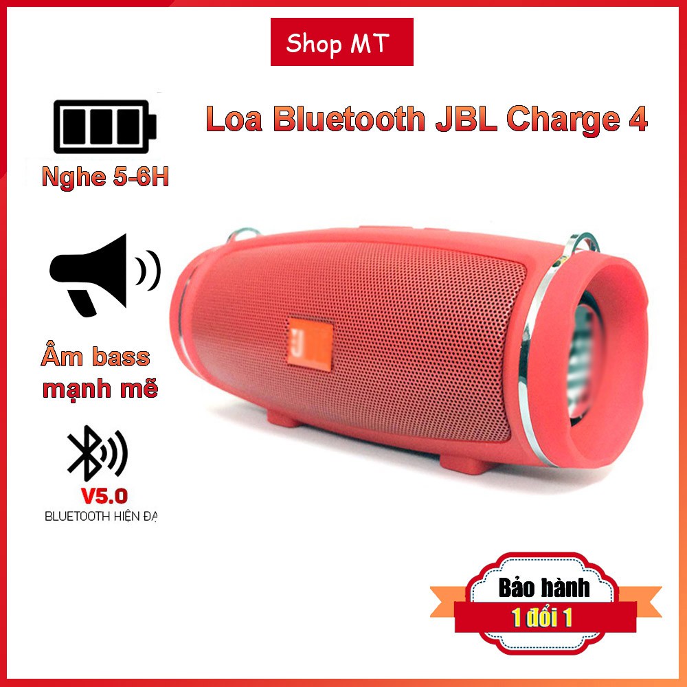 Loa Bluetooth Mini Charge 4+ bass tốt khoẻ - có dây đeo Version