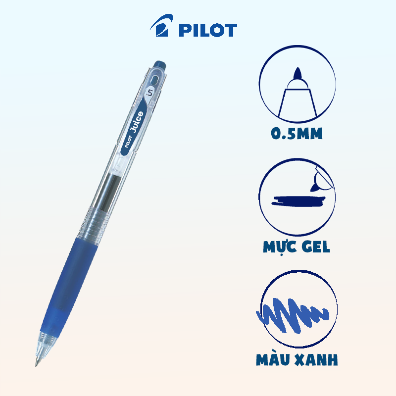 Bút Gel Pilot Juice mực xanh/ đỏ/ đen/ tím
