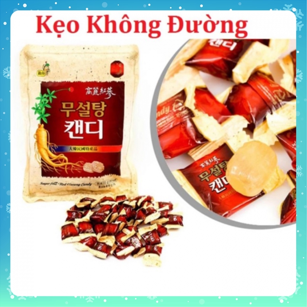 [HCM]Kẹo sâm không đường Hàn Quốc gói 500g date mới