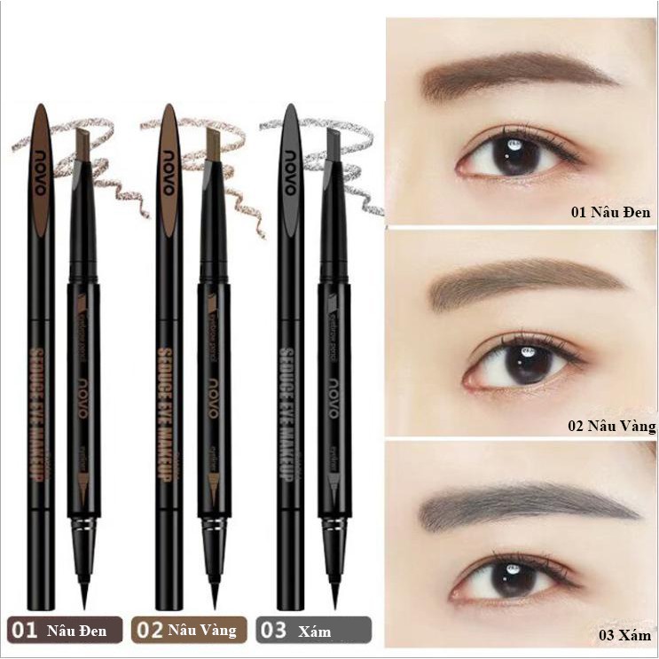 Chì kẻ mày 2 đầu novo makeup seduce 5145