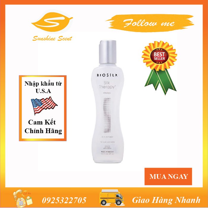 [HCM]TINH DẦU DƯỠNG BÓNG TÓC BIOSILK THERAPY 167ML (SERUM)