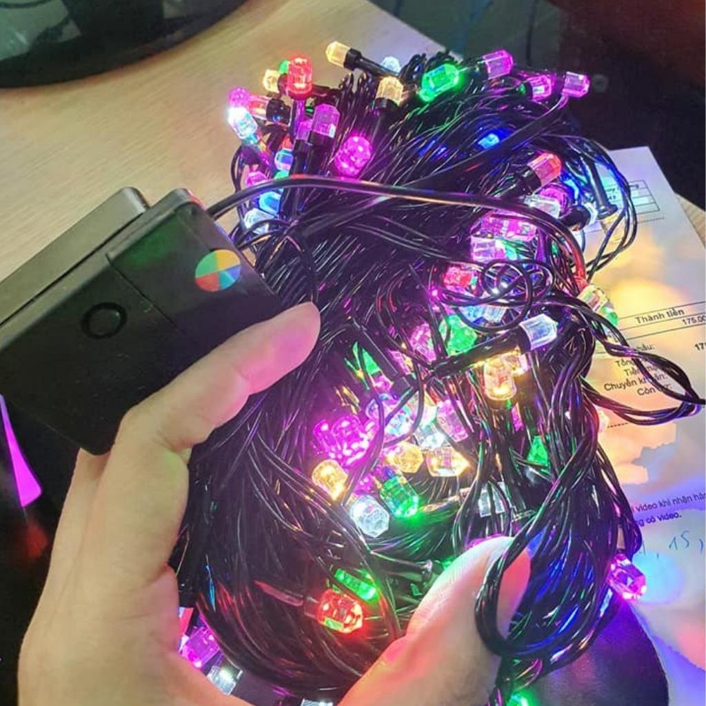 Dây đèn led trang trí nhiều màu 40m bóng to Q8 ,dây LED trang trí tết