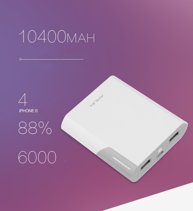 Pin Dự Phòng Arun Cao Cấp 10400Mah