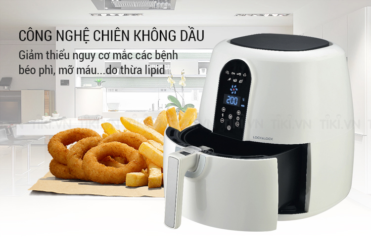 Nồi Chiên Không Dầu Điện Tử Lock&Lock EJF351BLK (5.2L)