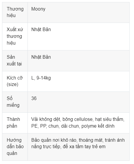 [HÀNG NHẬT CHÍNH HÃNG] MOONY Natural ﻿﻿﻿Bỉm tã QUẦN  size XL 32 (12-22kg) [GIAO HOẢ TỐC]