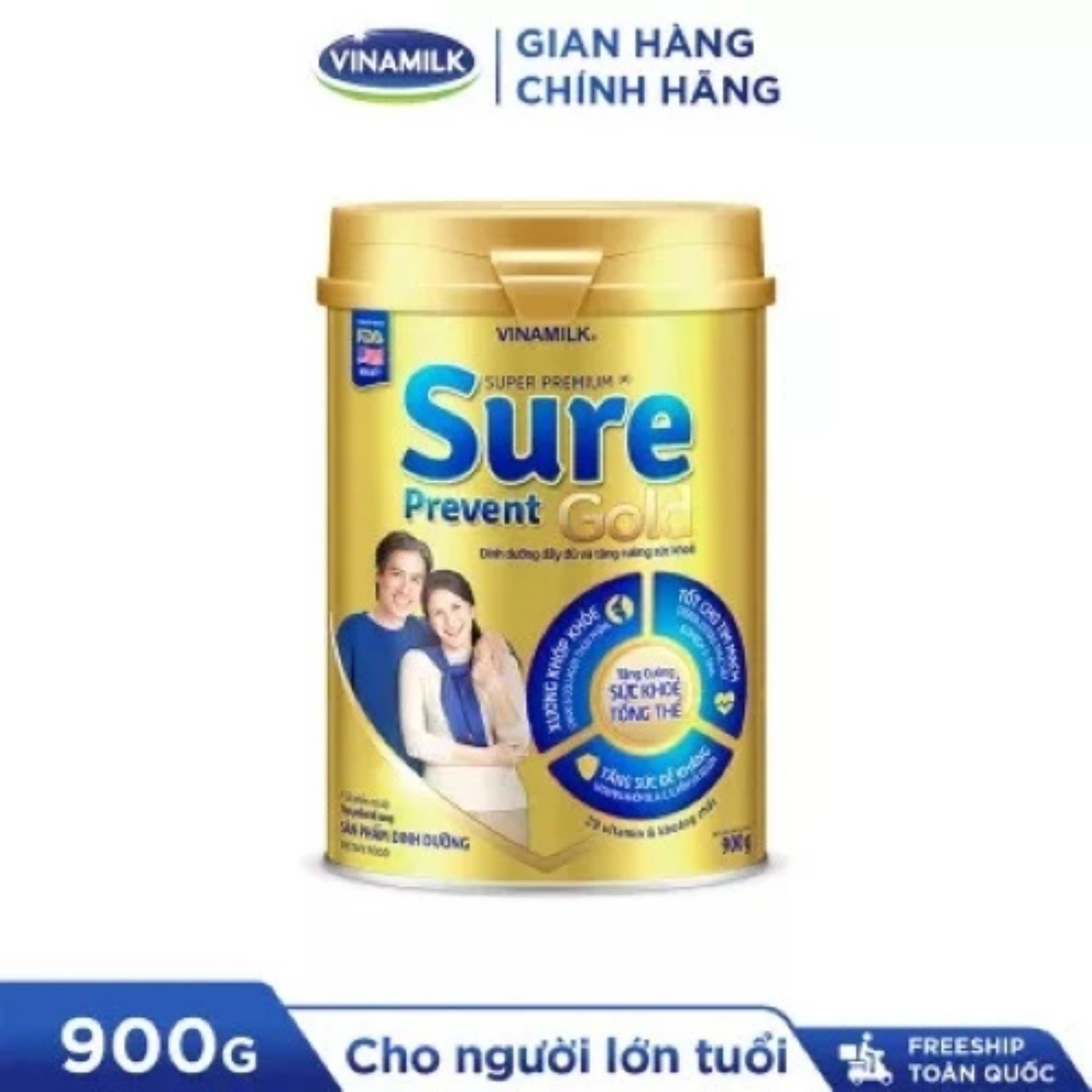 (Date Tháng 10/2025) SỮA BỘT VINAMILK SURE PREVENT GOLD 900G.