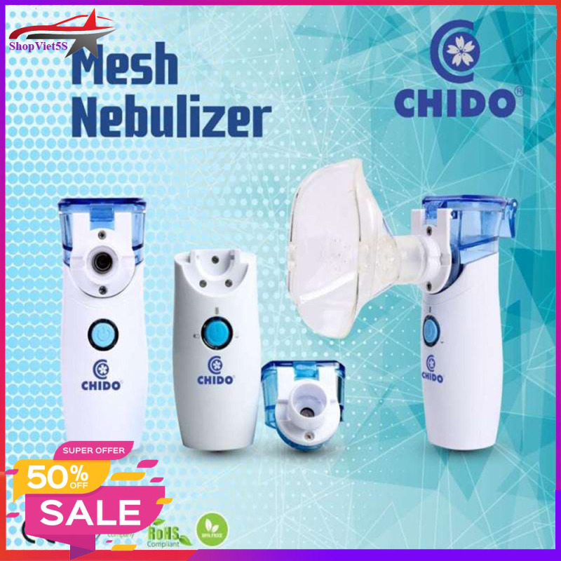 Máy xông mũi họng điện dung CHIDO, Công nghệ Nhật Bản, Sản Phẩm hỗ trợ điều trị hiệu quả các bệnh về đường hô hấp: viêm mũi, viêm họng, viêm phế quản, hen suyễn nhập khẩu