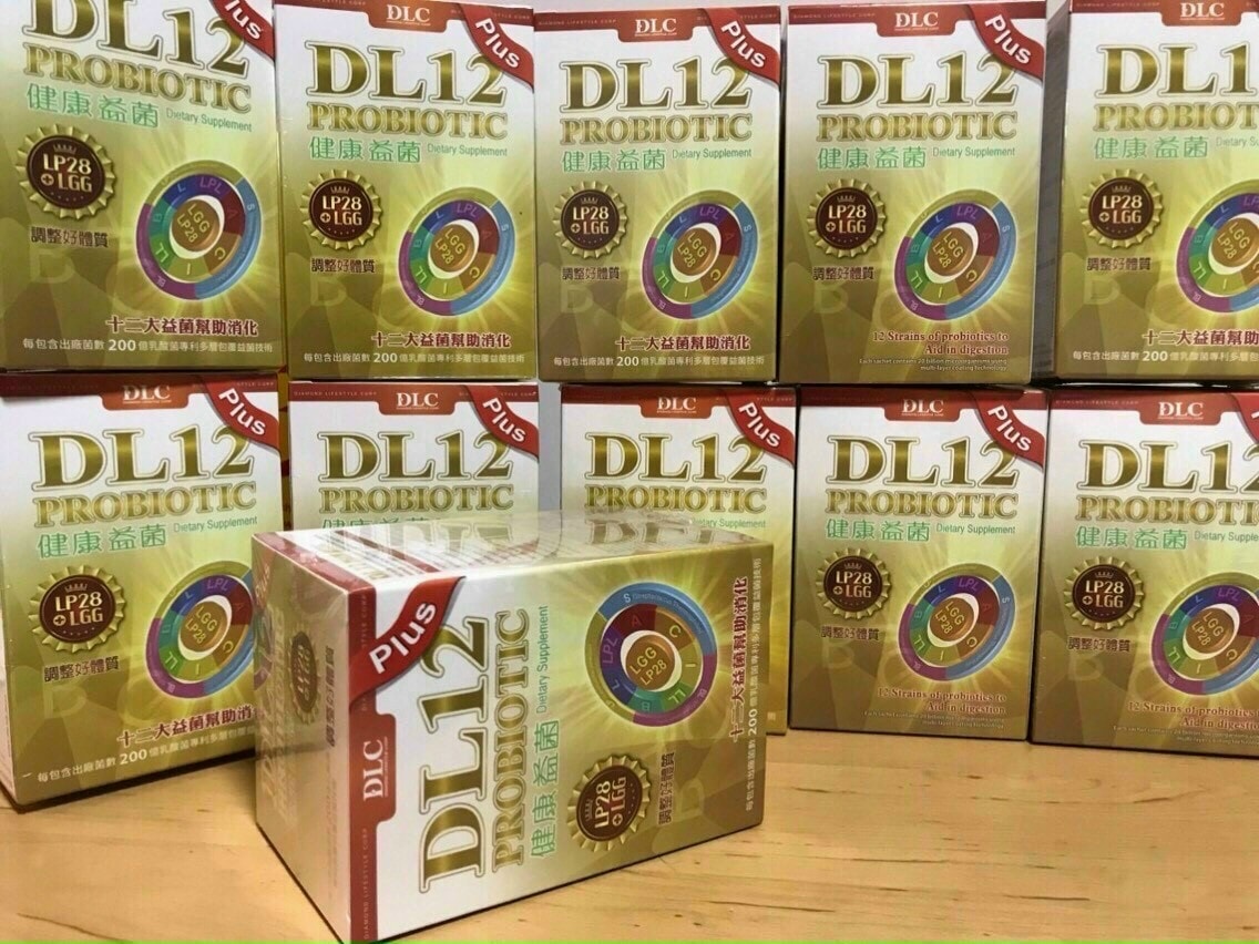 DL12 Probiotic men Vi Sinh 12 Chủng giúp hệ tiêu hóa khỏe mạnh hộp 45 gói