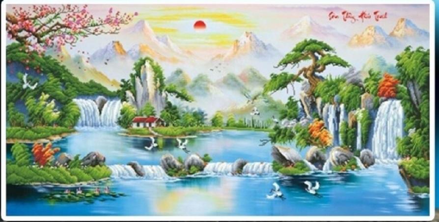 [HCM]Tranh đính đá Sơn thủy hữu tình - LV065