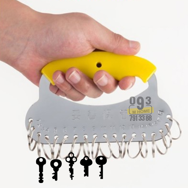 Thickened metal key plate key ring storage can be marked key board classification management key ring buckle key string
