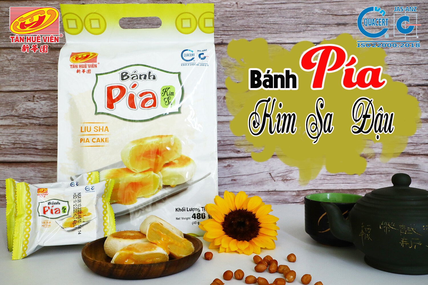 Bánh pía mini Tân Huê Viên (480g/12 cái)