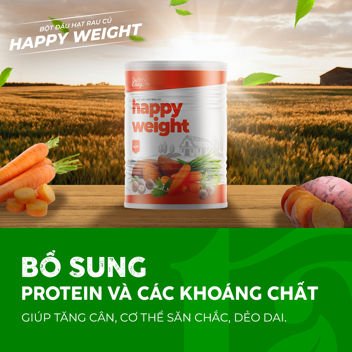 BỘT HAPPY WEIGHT 420g - Bột ngũ cốc đậu hạt rau củ