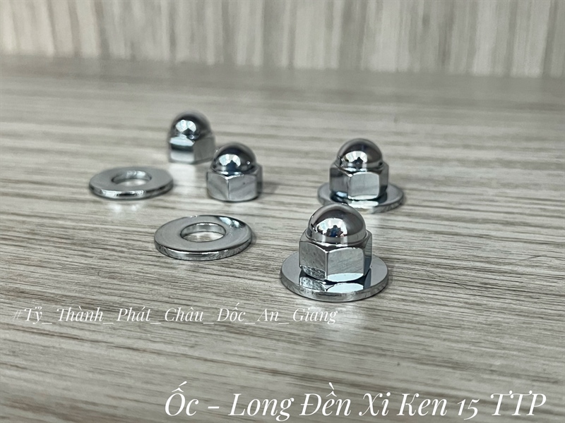 Ốc Bầu phuộc 10 ly Xi Ken + long đền ( 2 ốc 2 long đền ) ( 1 bộ )
