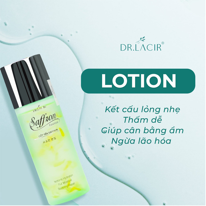 Toner Cốt Yến Saffron Dr Lacir 100ml (SAFFRON ESSENCE CỐT YẾN SAFFRON)