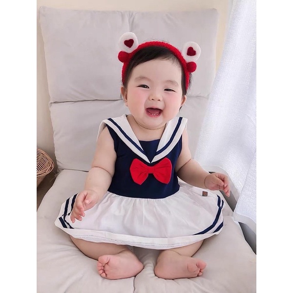 Body Váy Thuỷ Thủ Cho Bé Gái