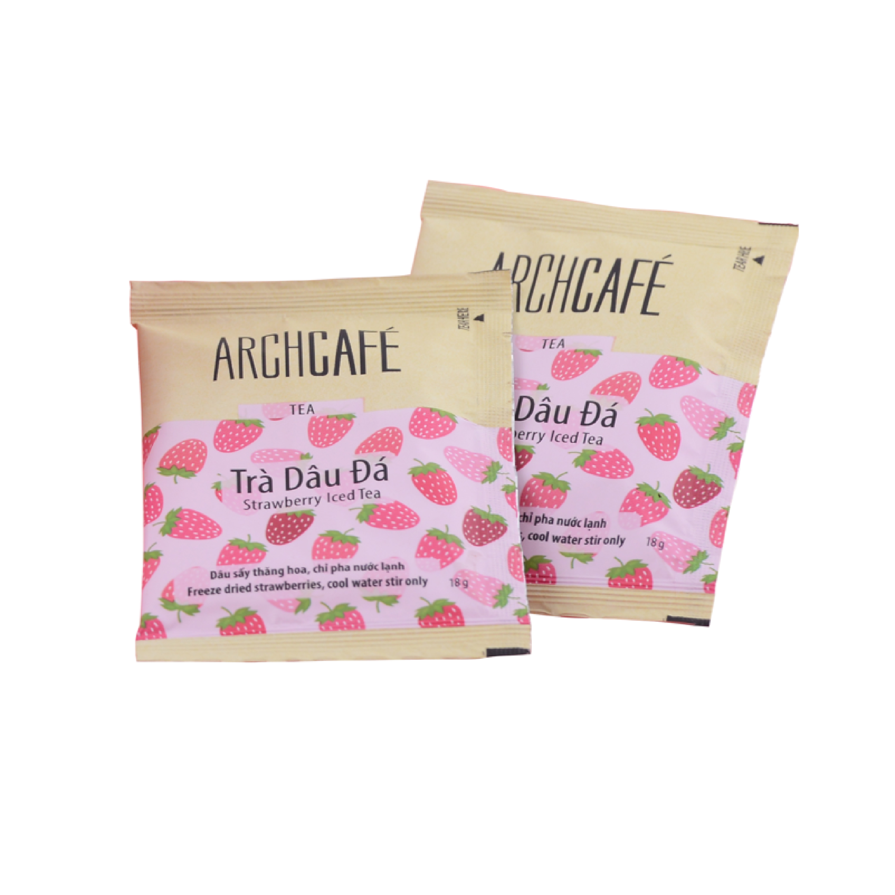 Combo 3 Iced Strawberry Tea- Archcafé Instant Fruit Tea (Box 12 pack x 18g)