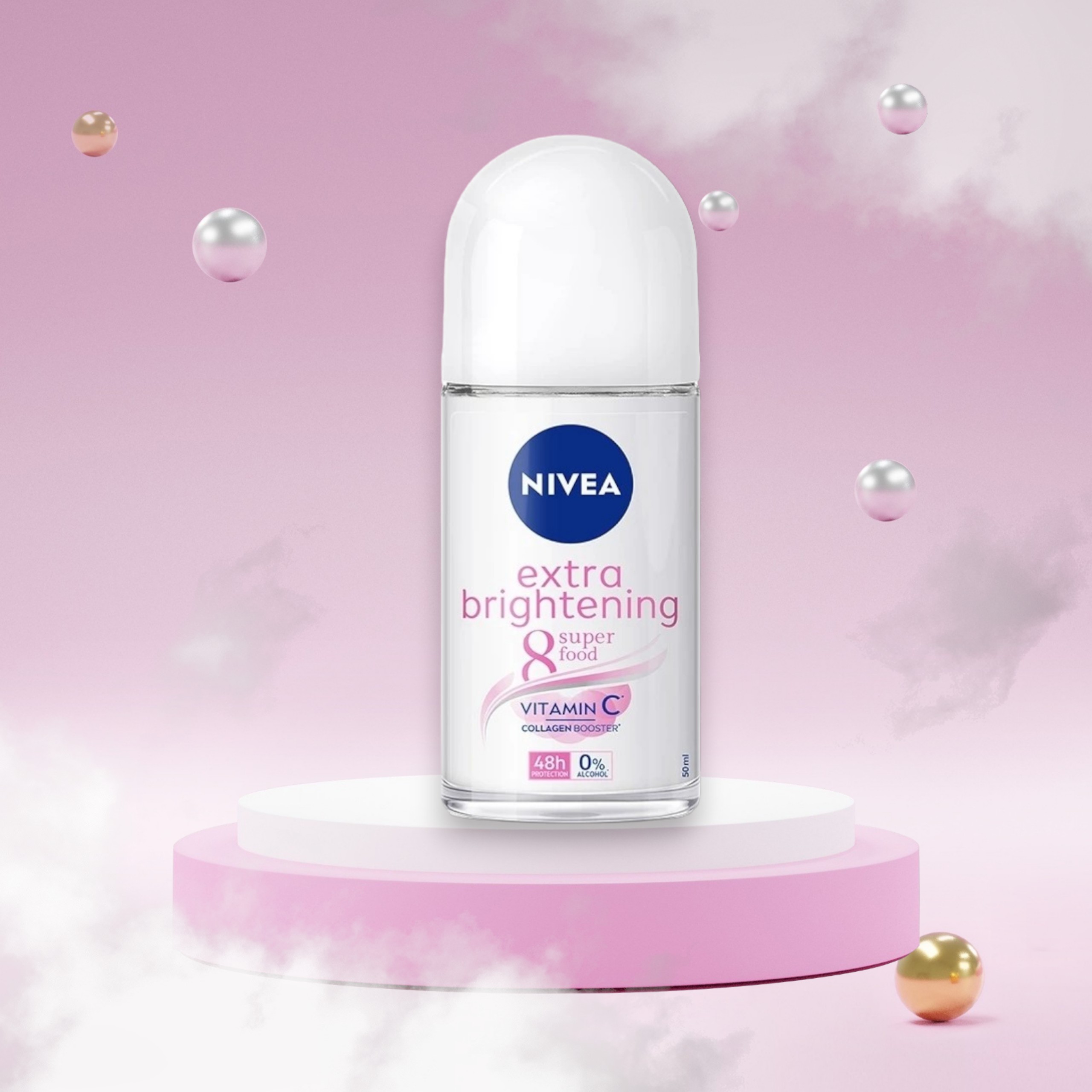 Lăn Khử Mùi Nữ Nivea Extra brightening 50ml