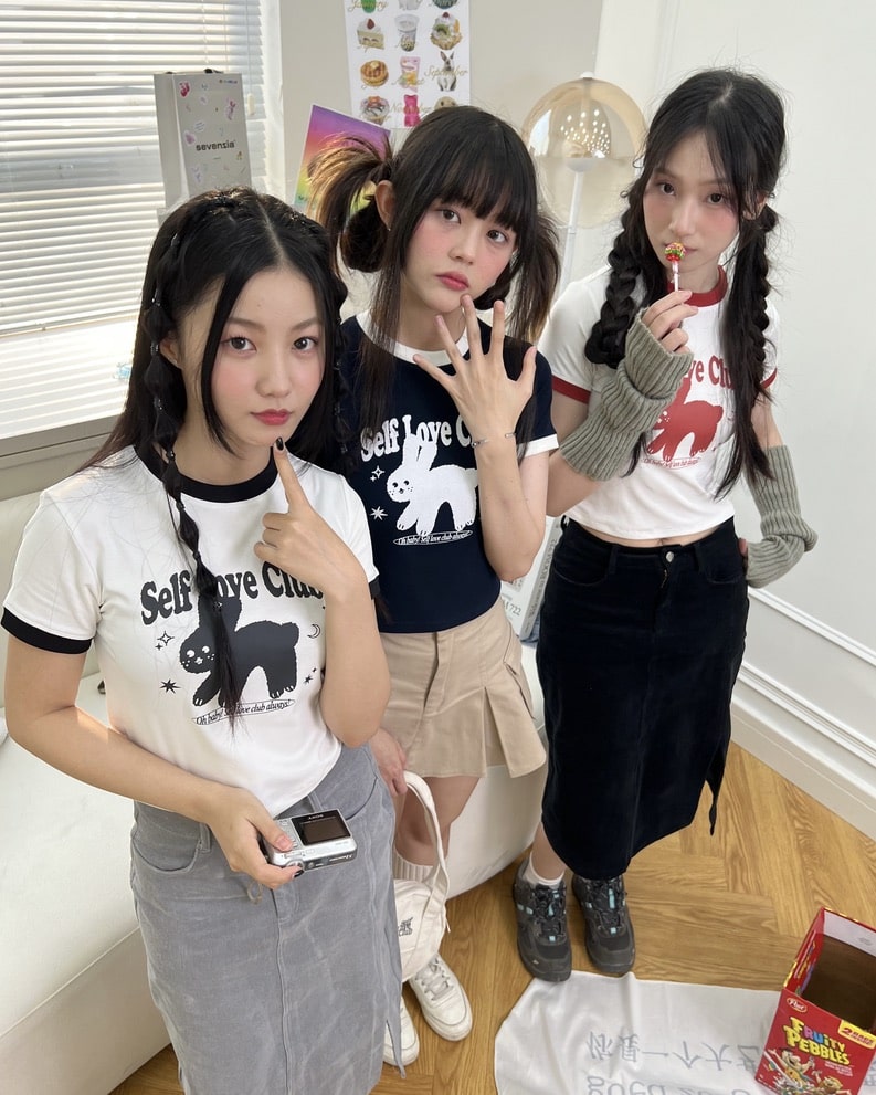 Áo Croptop Ringer "Pixel Bunny" SLC