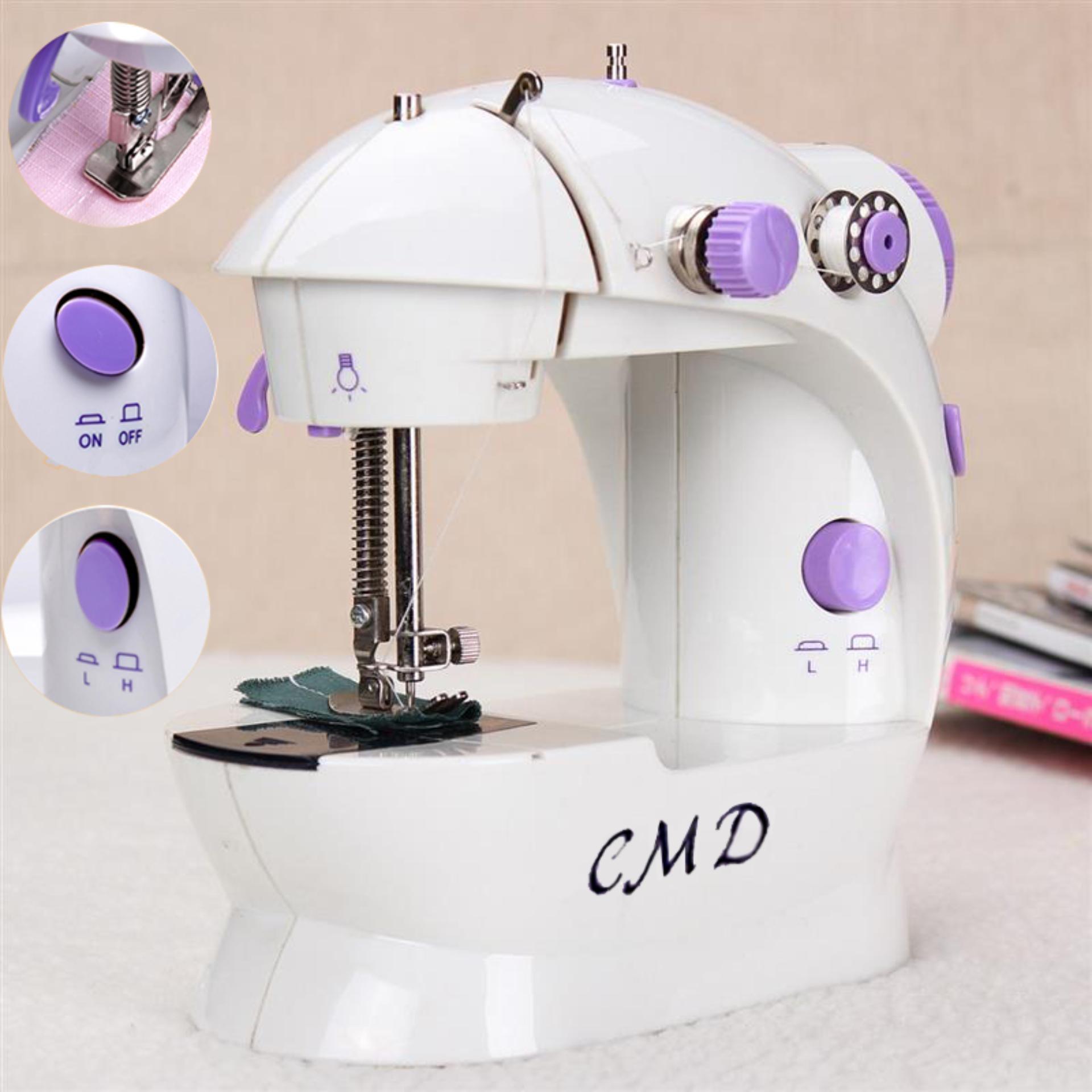 Máy may mini gia đình cầm tay tiện dụng, Máy khâu CMD hỗ trợ may vá