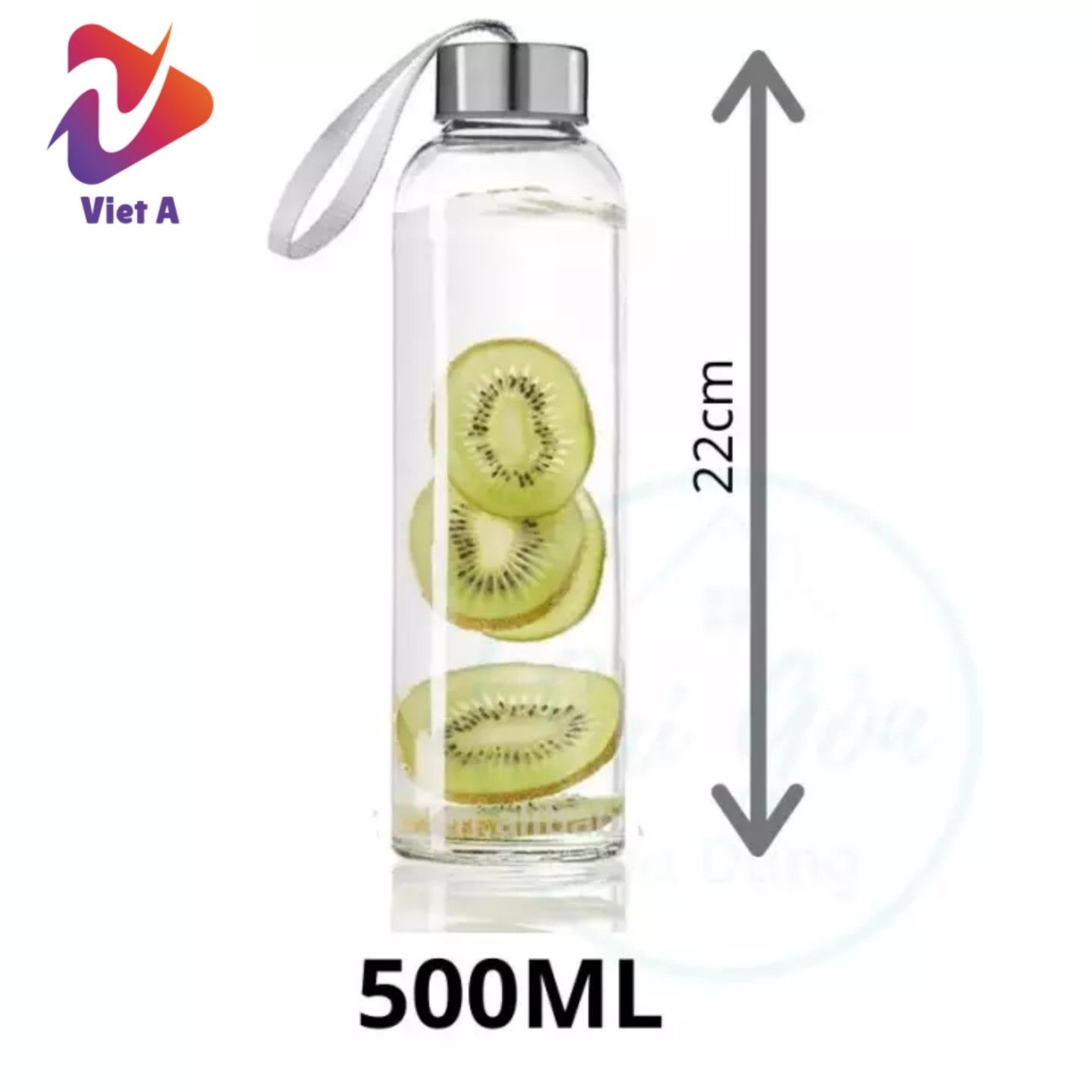Combo 10 Bình chai thủy tinh 500ml có quai xách