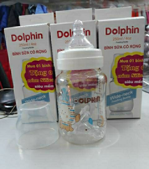 Bình sữa Dolphin cổ rộng 160ml/ 240ml