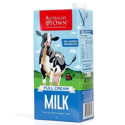 (DATE MỚI NHẤT) Sữa tươi tiệt trùng nguyên kem Úc 1L, Australia’s Own Full Cream Dairy Milk 1L