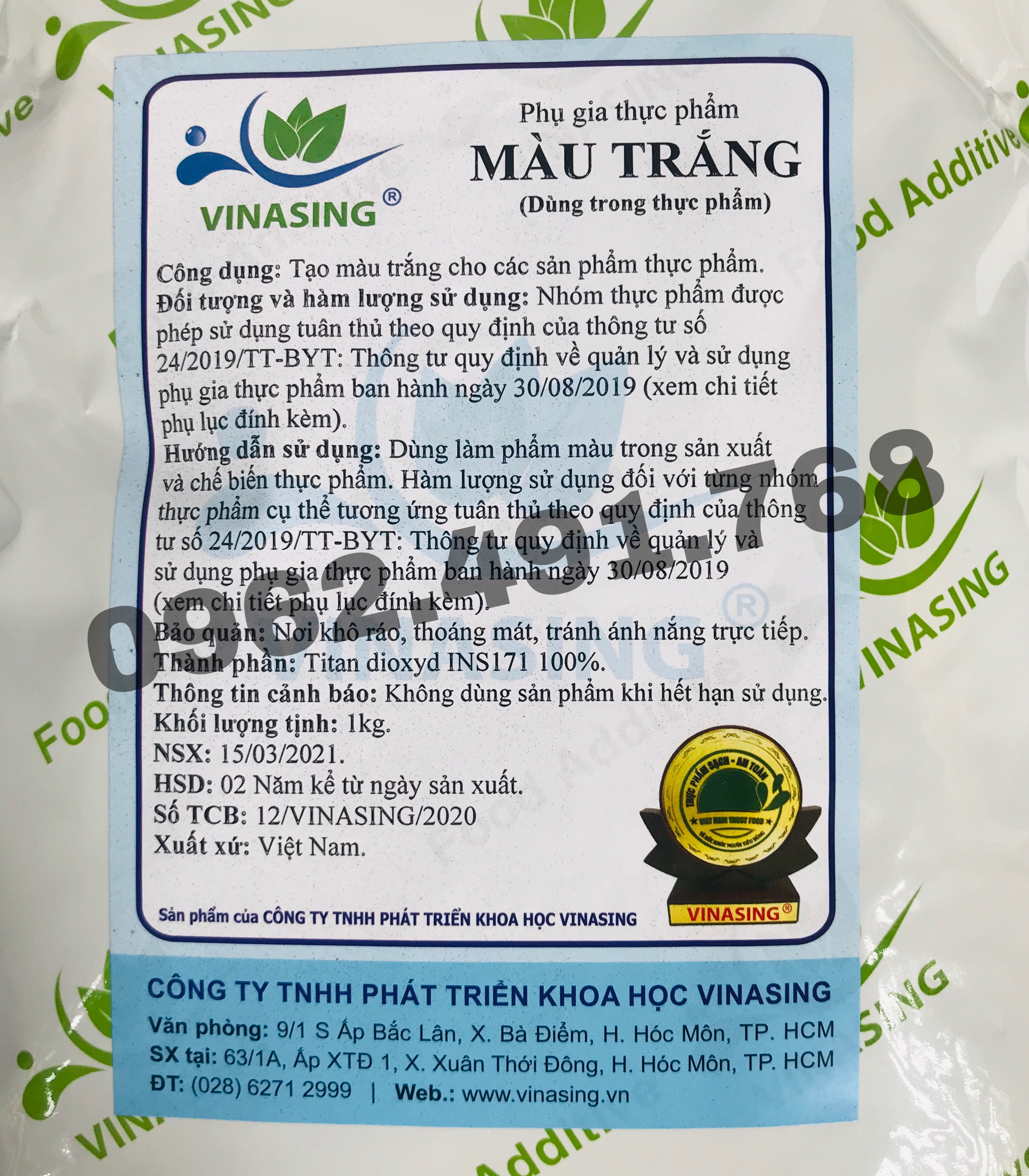 [HCM]Phụ gia tạo màu trắng cho giò chả