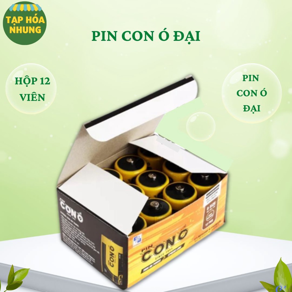 Pin con ó đại màu vàng pinaco hộp 12 viên đa dụng - pin an toàn.