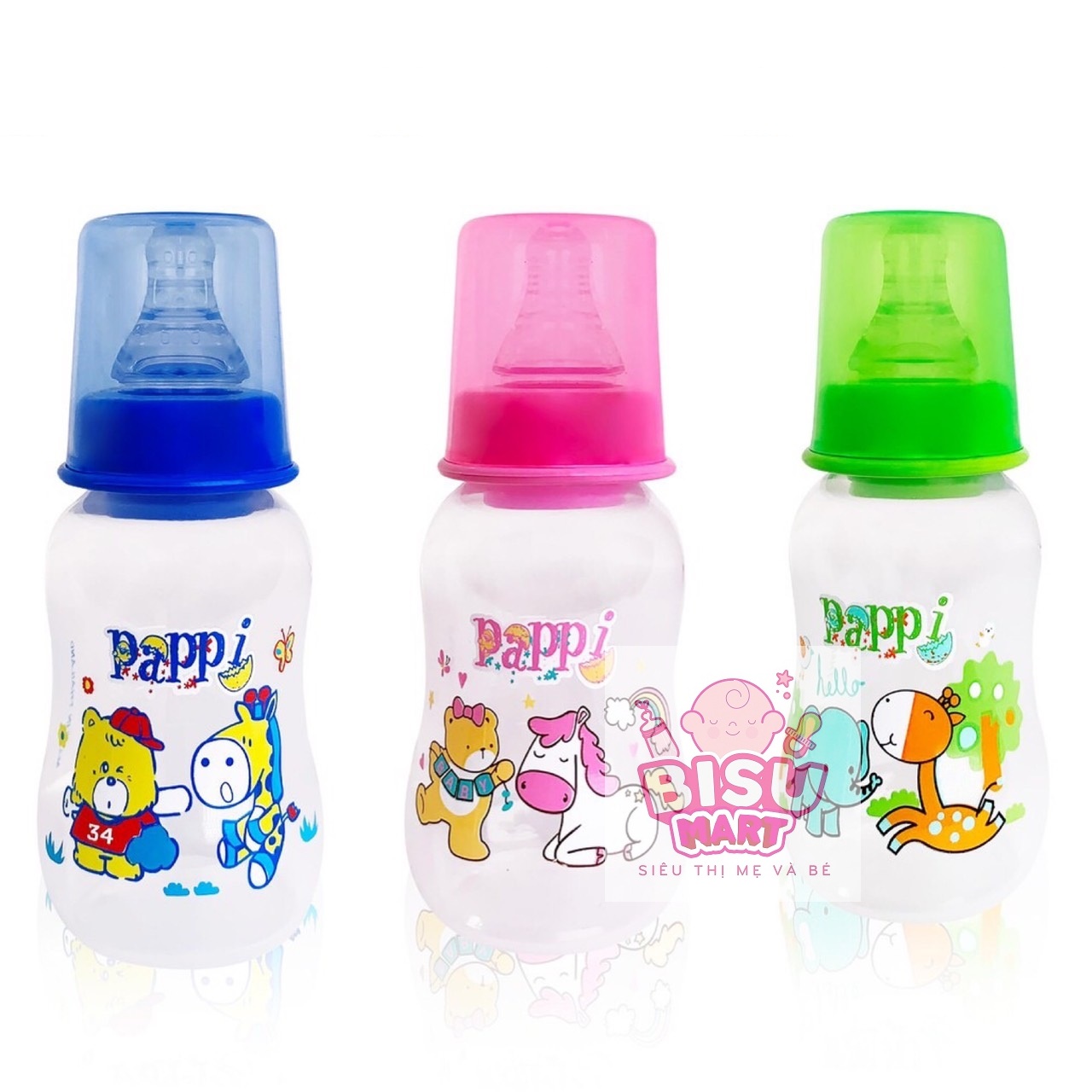 Bình sữa cổ hẹp eo Pappi 125ml Thailand