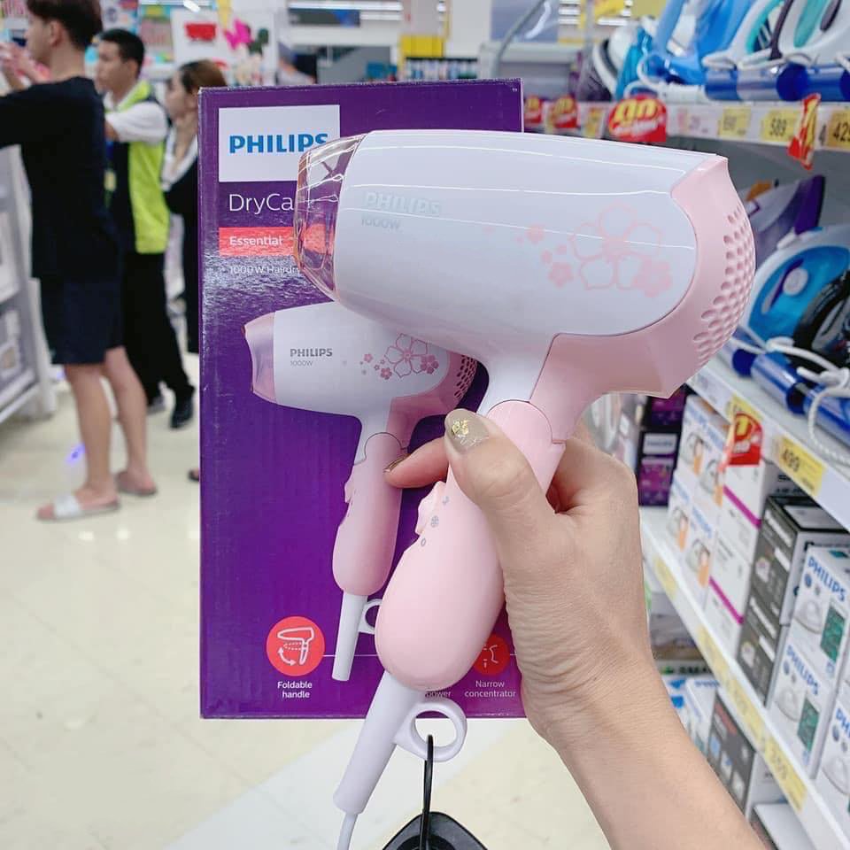 Máy sấy tóc mini cao cấp Philips HP8108 (Hồng) - Hàng chính hãng (Bảo hành 2 năm tại các Trung tâm bảo hành Philips trên toàn quốc)