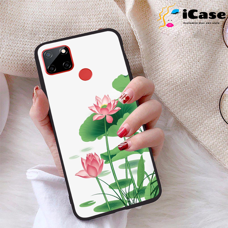 Ốp lưng Realme C12 viền dẻo TPU BST Sen