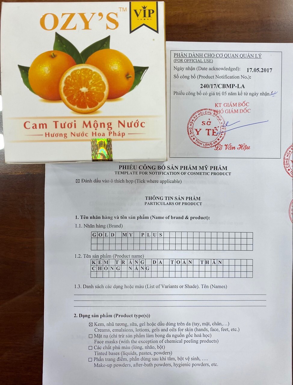 [HCM]KEM TRẮNG DA BODY ?? CAM TƯƠI MỘNG NƯỚC OZYS