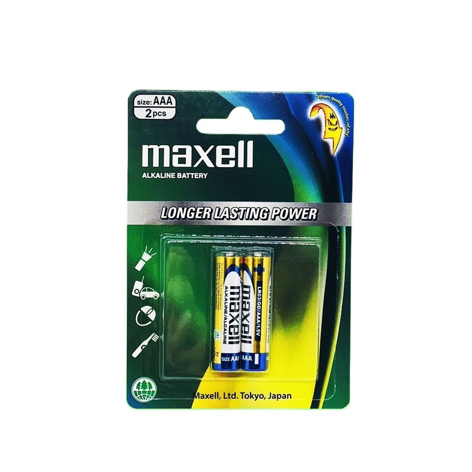 Pin AAA Maxell alkaline vỉ 2 viên LR03(GD)2B chính hãng