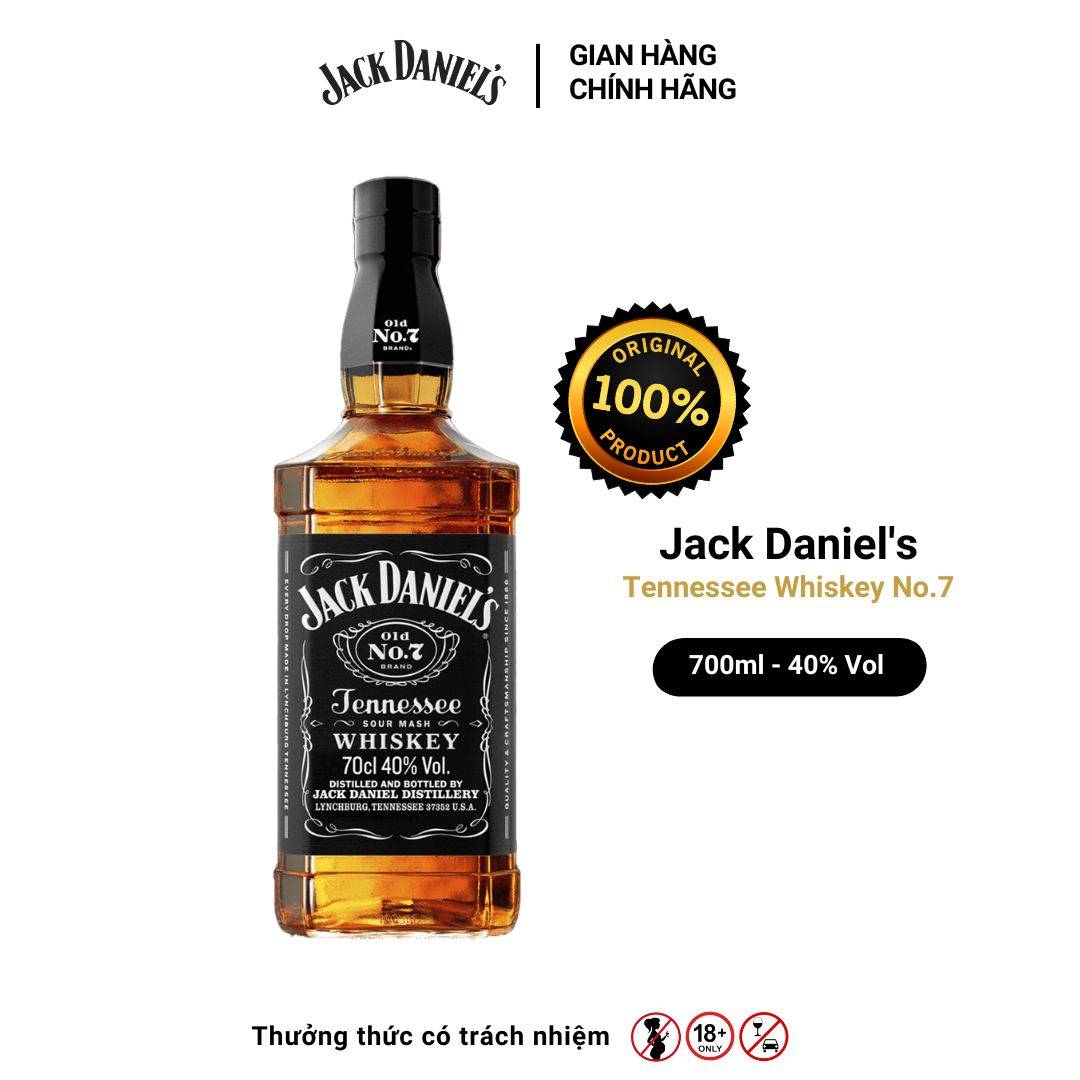 Rượu Whiskey Jack Daniel's Old No.7 40% 700ml