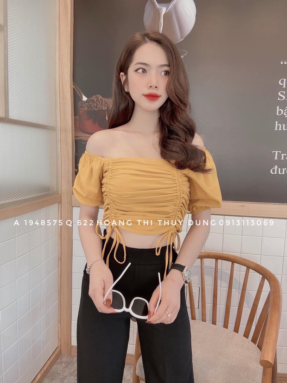 [HCM]áo rút dây 2 bên tay ngắn
