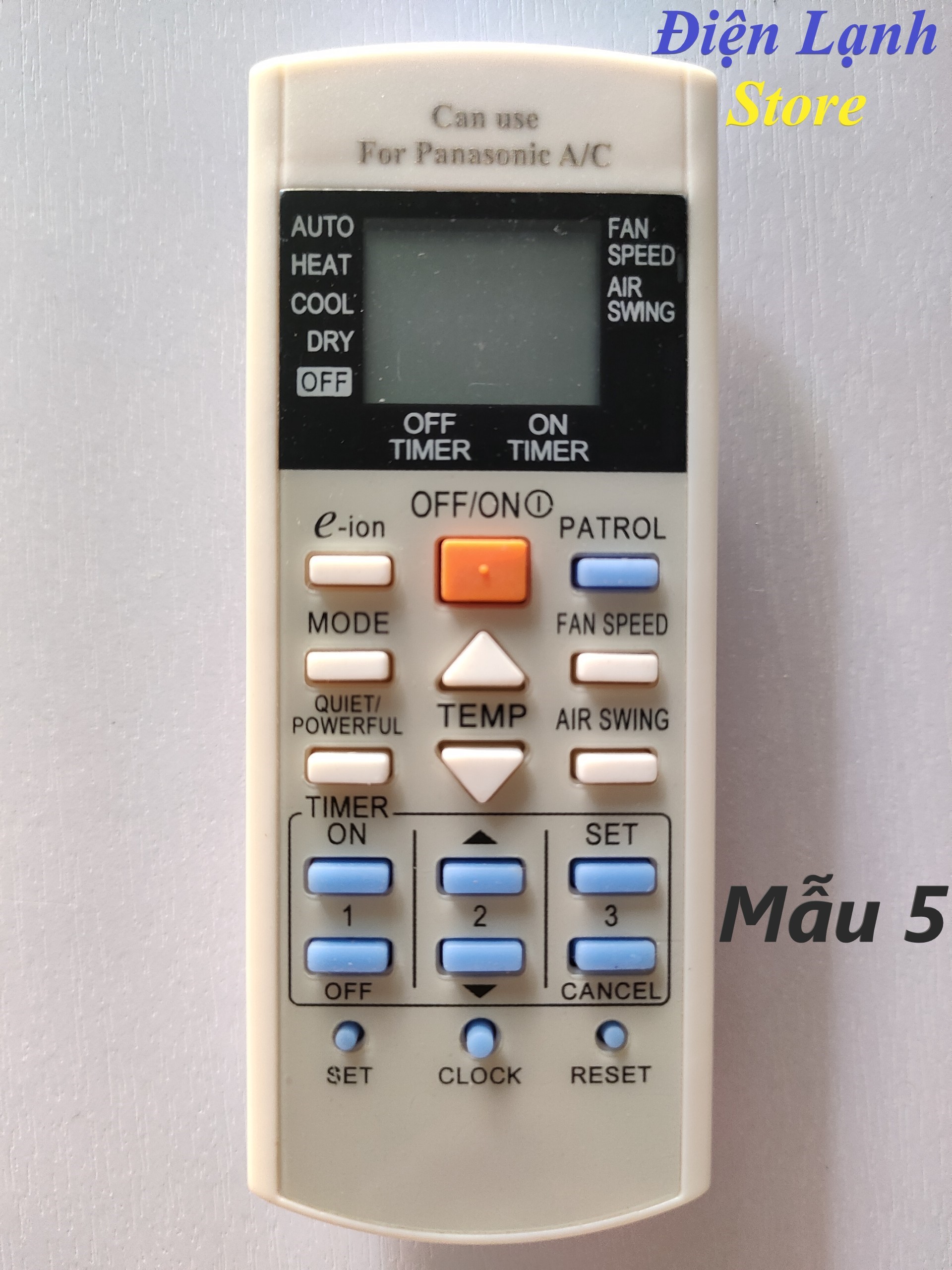 Remote máy lạnh panasonic các loại. (Tặng kèm cặp pin).