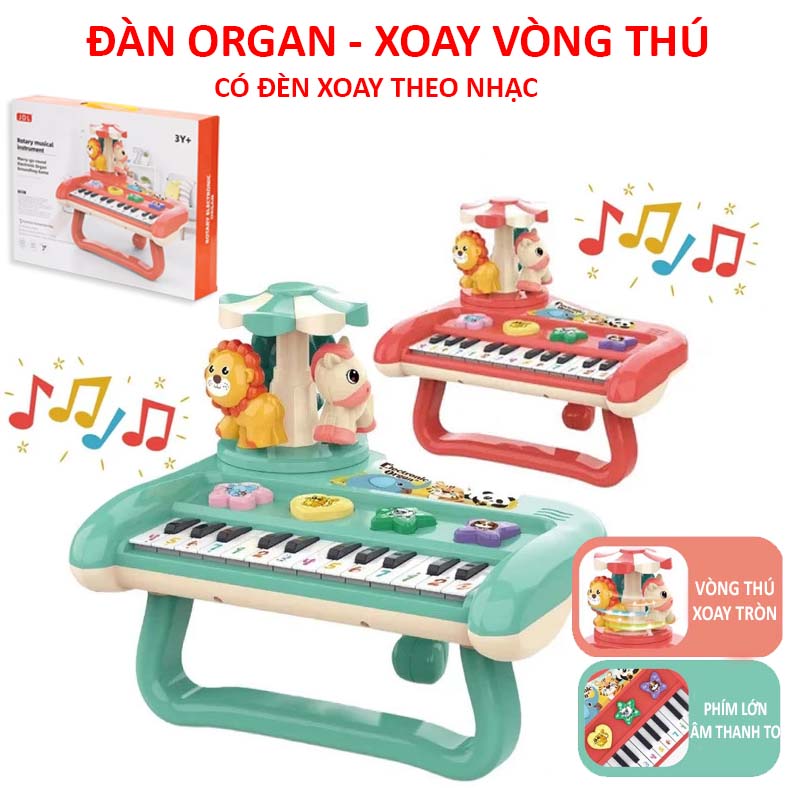 Đồ chơi Đàn piano hình thú có đèn đáng yêu cho bé