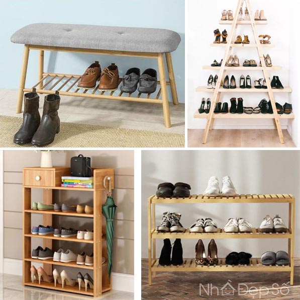 kệ để dày dép bằng gỗ cao cấp