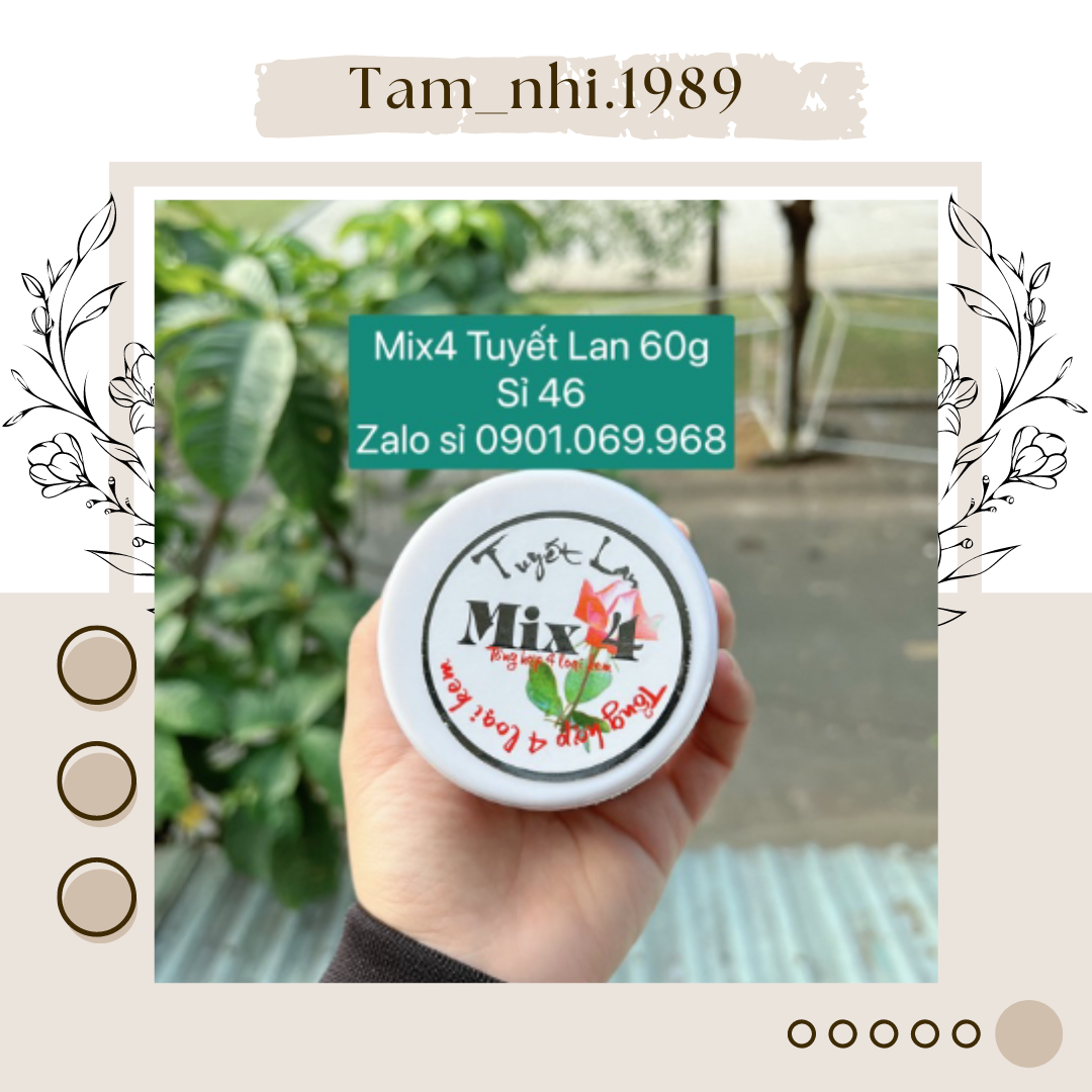 Kem Mix 4 Tuyết Lan 60g Kem Mix Tuyết Lan giảm nám, thâm giúp da trắng hồng