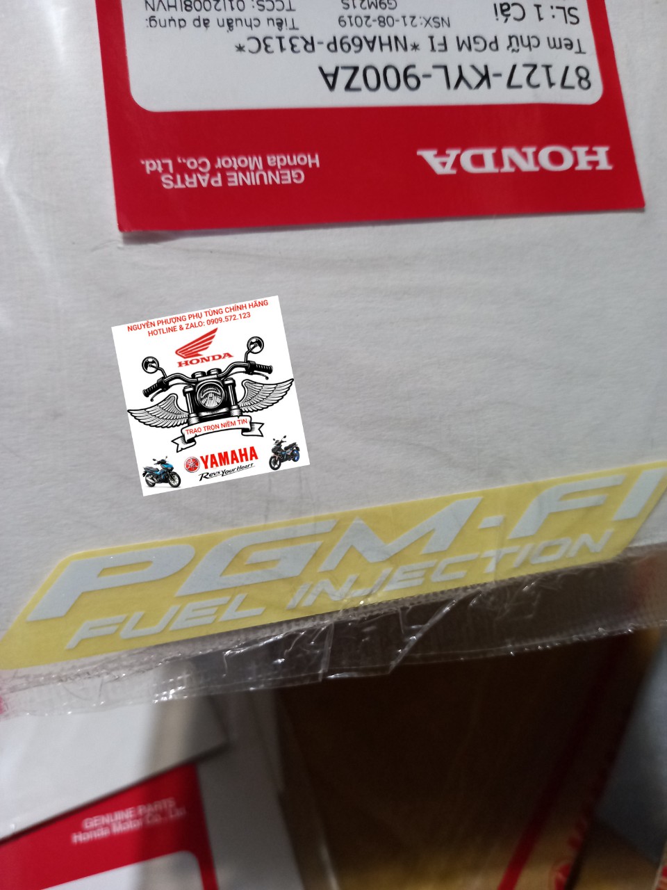 [HCM]Tem Chữ PGM-FI Dành cho xe máy HONDA-ZIN hãng