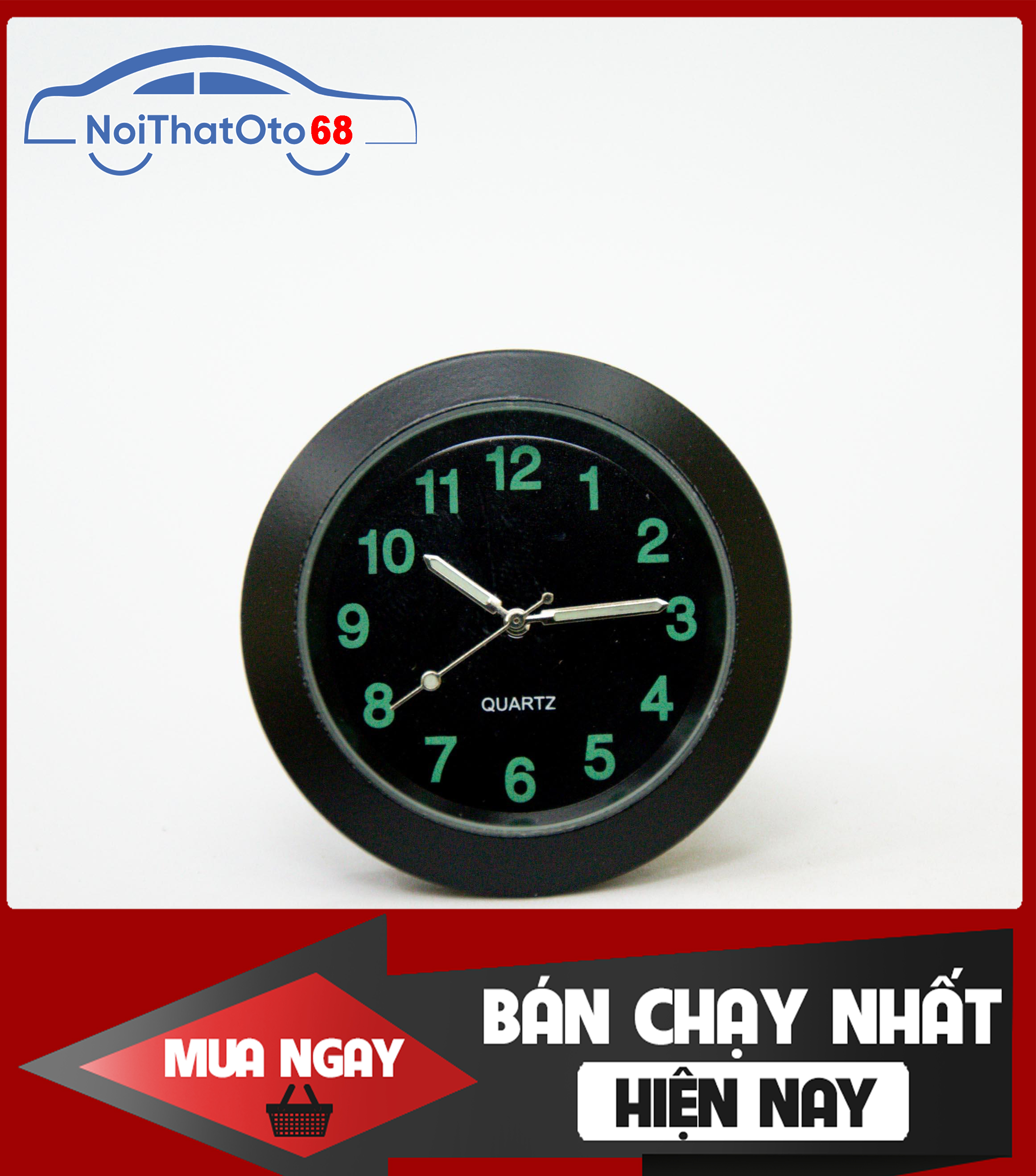Đồng hồ trang trí xe oto, xe hơi nhắc nhở thời gian