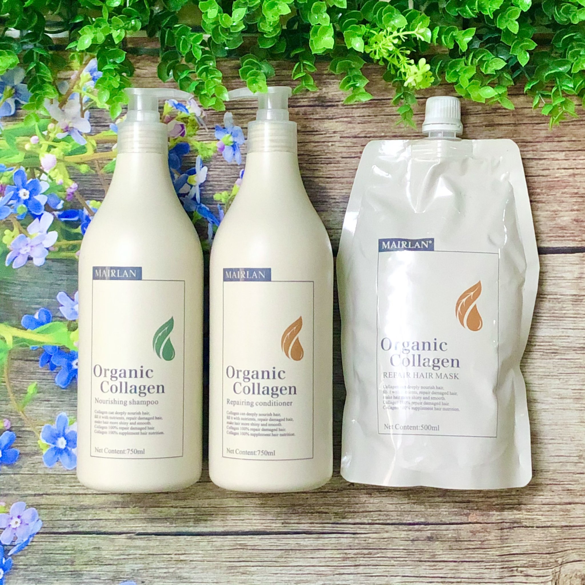 [+Tặng mũ trùm]Hấp phủ lụa Collagen Mairlan siêu mượt phục hồi tóc 500ml