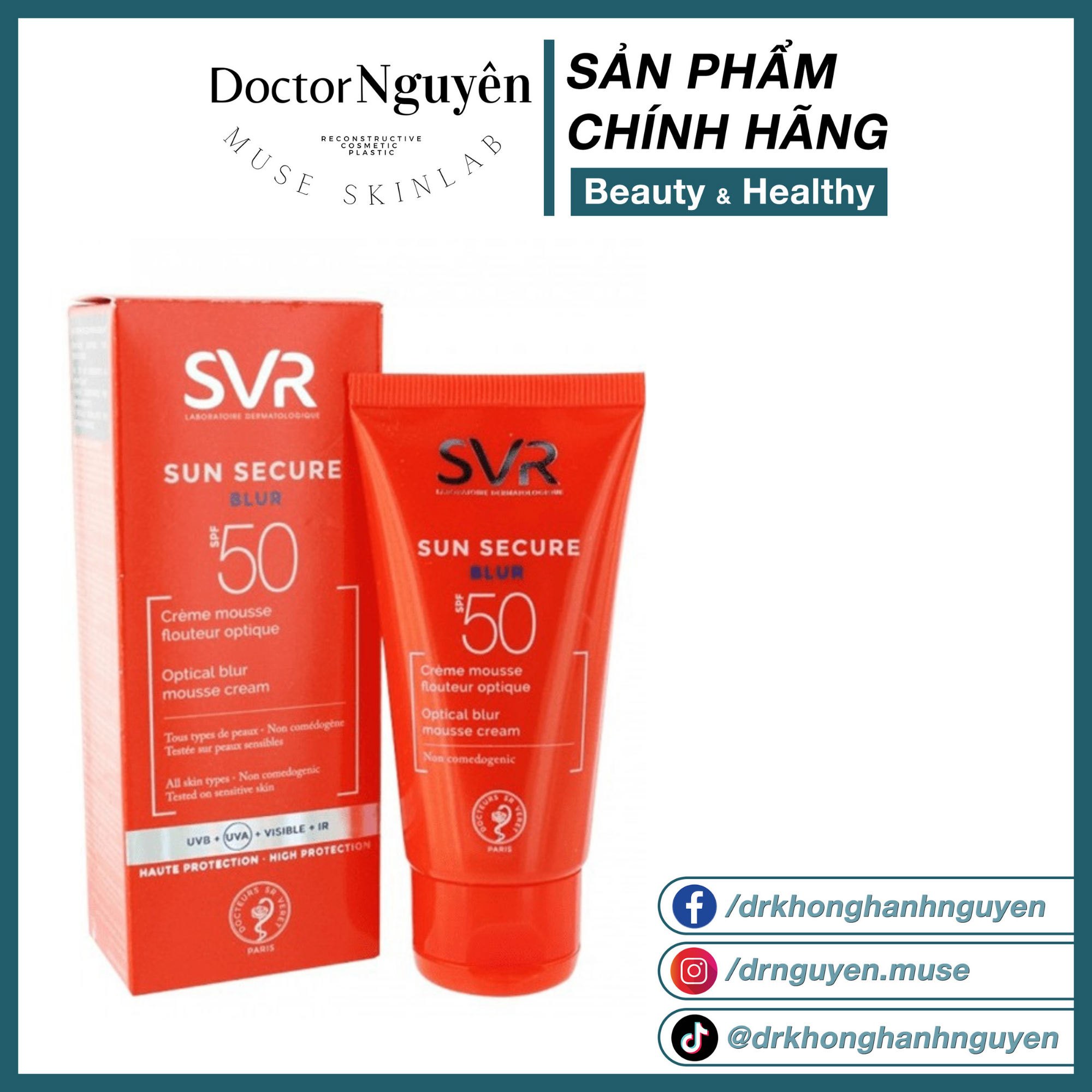 [HÀNG NHẬP KHẨU] Kem Chống Nắng SVR Sun Secure Fluide SPF50+ (50ml)