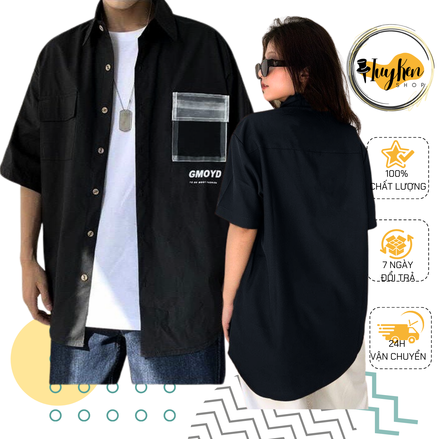 Áo sơ mi nữ lụa mango Unisex tay lỡ phối túi trong cực hot