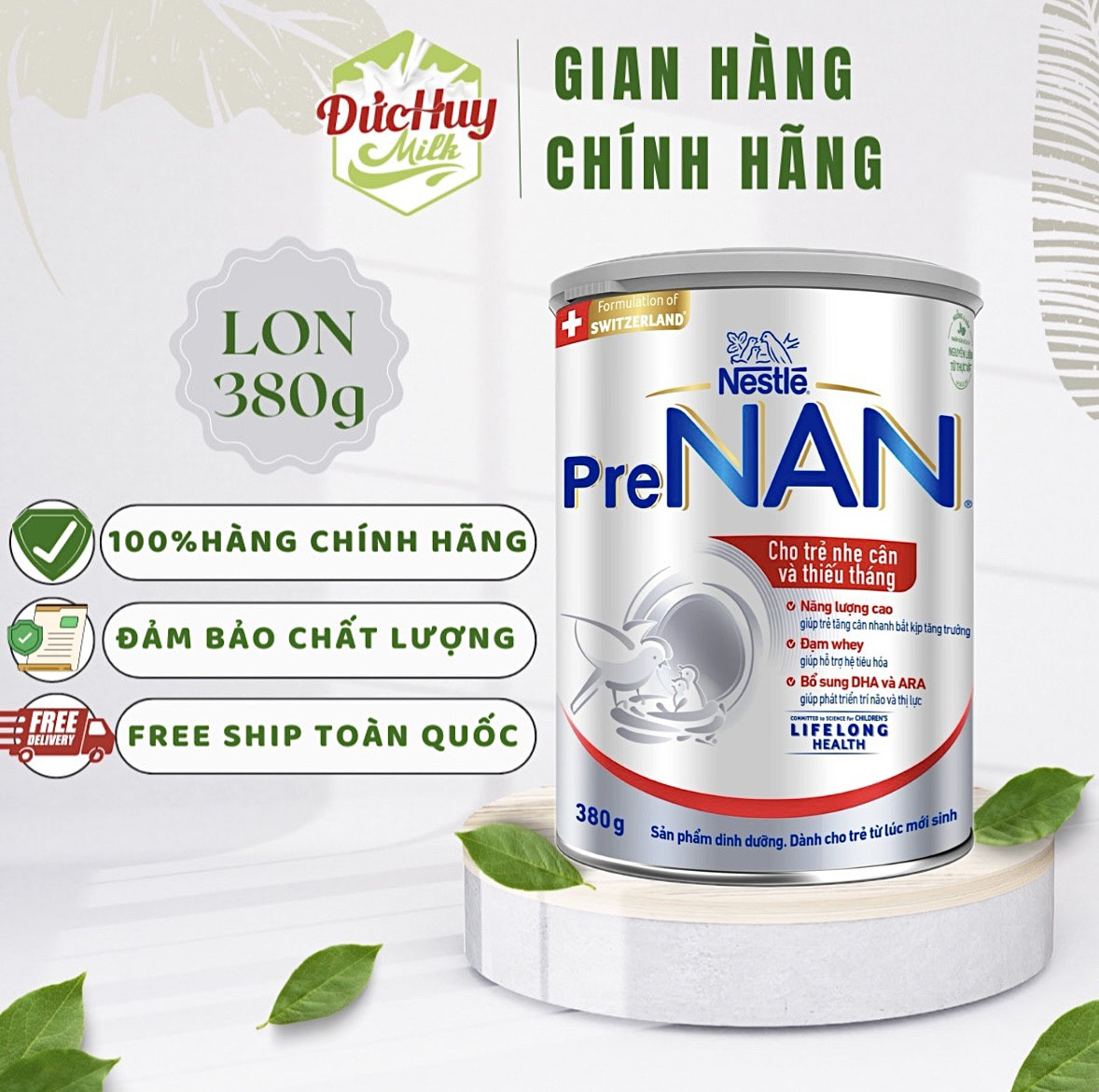Sữa bột dinh dưỡng cho bé Nestle PRENAN 380g