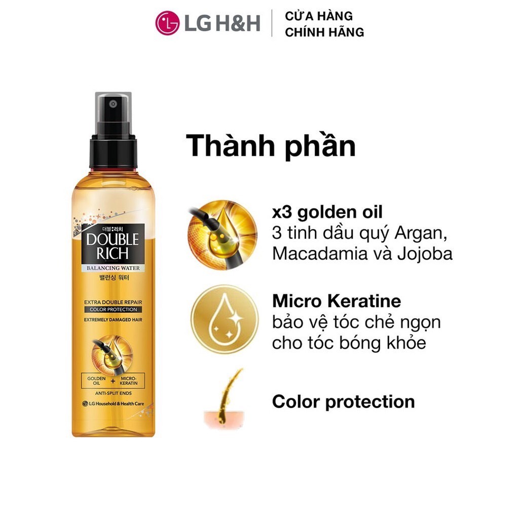 Nước dưỡng tóc chăm sóc hư tổn Double Rich BW Double Repair 120Ml