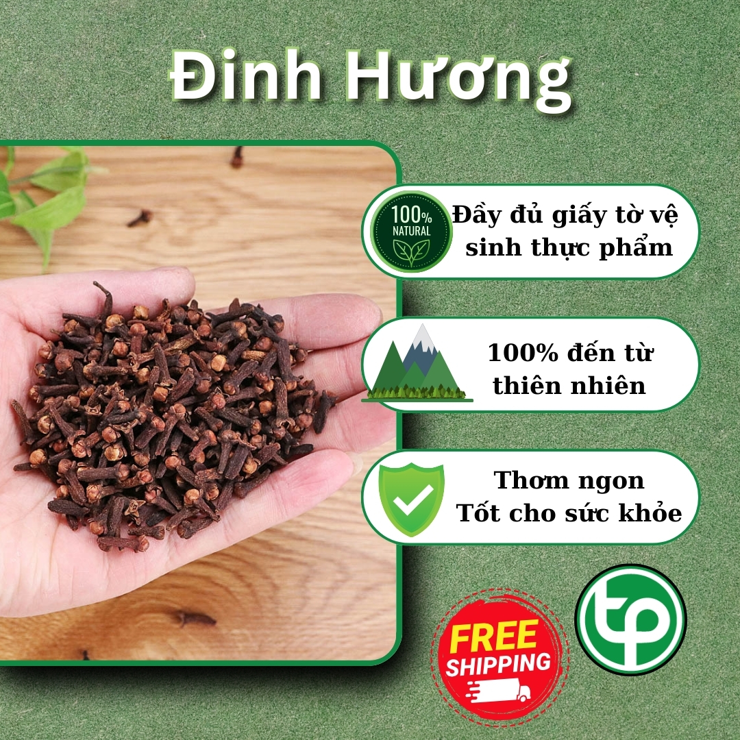 [Hàng công ty] Nụ hoa đinh hương khô 100g - Chất lượng cao - Chuyên dùng làm gia vị cho các món ăn