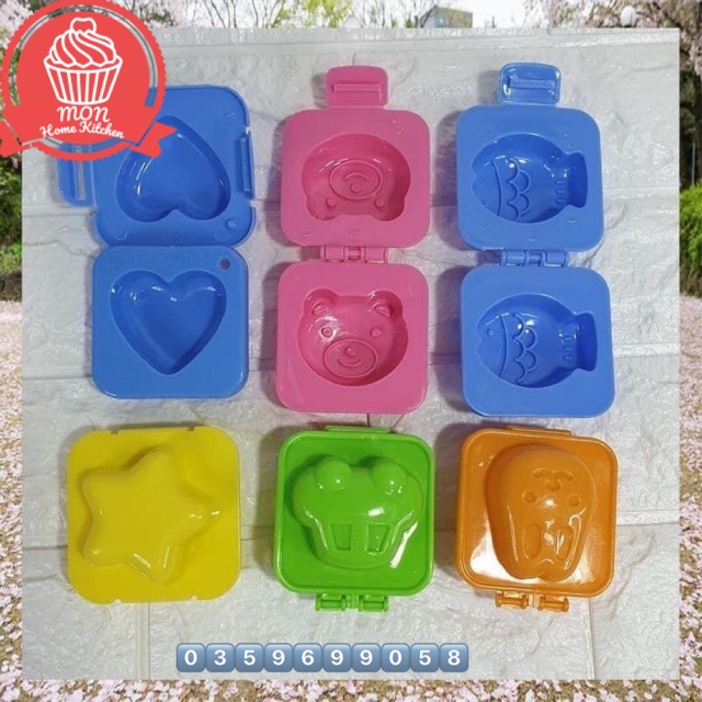 Khuôn cơm Bento set 6 cái, có bán lẻ
